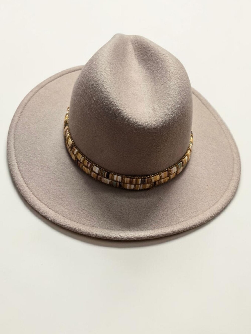 Nine West Wide Brim Fedora Hat | Neutral Beige
